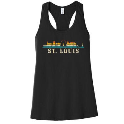 St. Louis Skyline Missouri Vintage Pride Retro Women's Racerback Tank