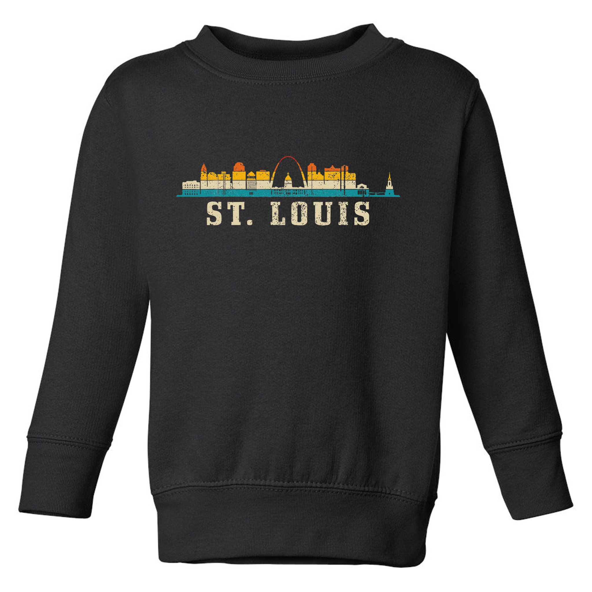 St. Louis Skyline Missouri Vintage Pride Retro Toddler Sweatshirt