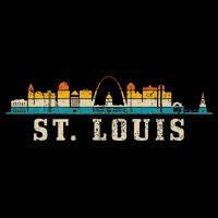 St. Louis Skyline Missouri Vintage Pride Retro Womens T-Shirt