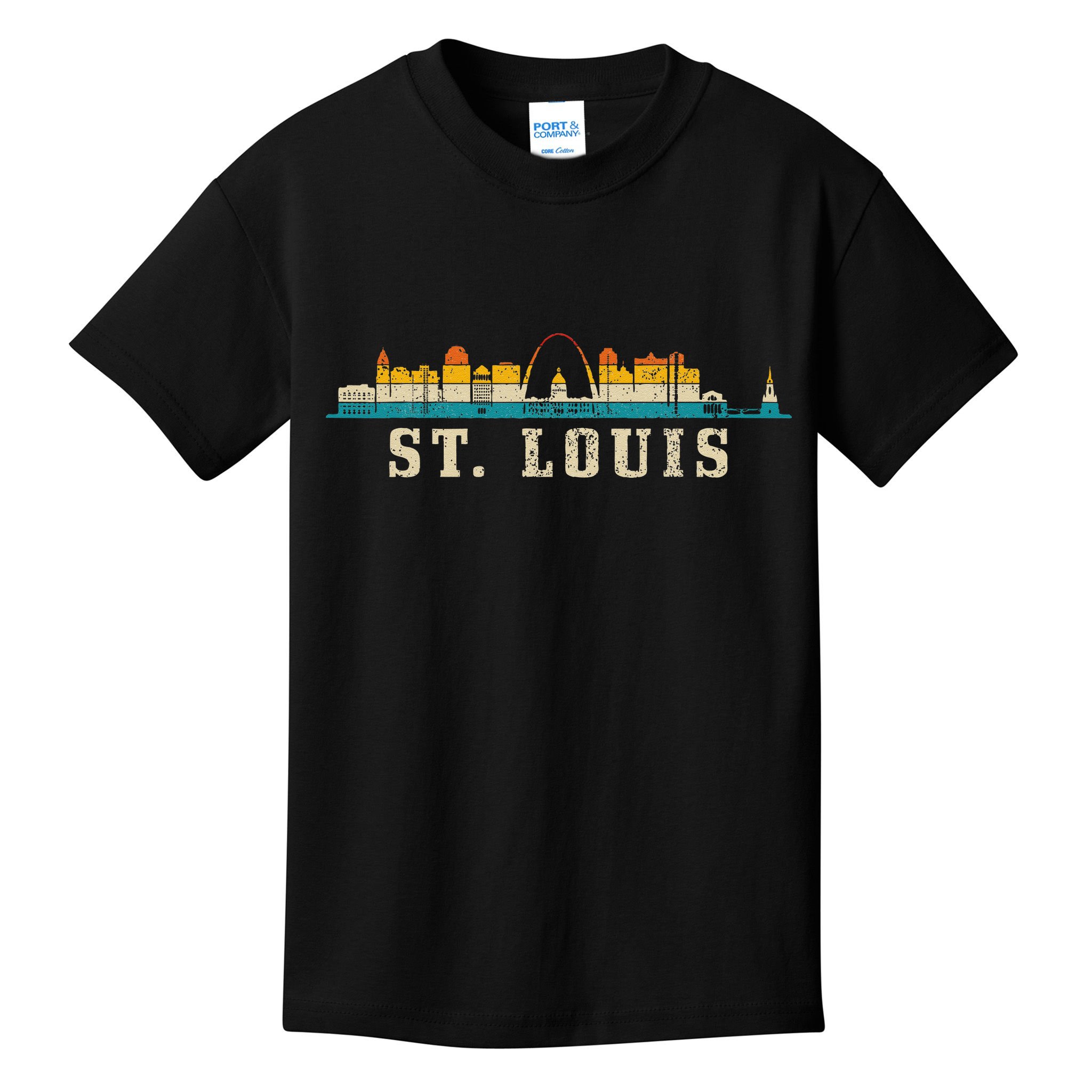 St. Louis Skyline Missouri Vintage Pride Retro Kids T-Shirt