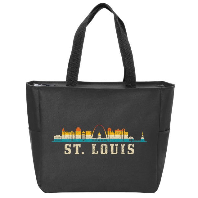 St. Louis Skyline Missouri Vintage Pride Retro Zip Tote Bag