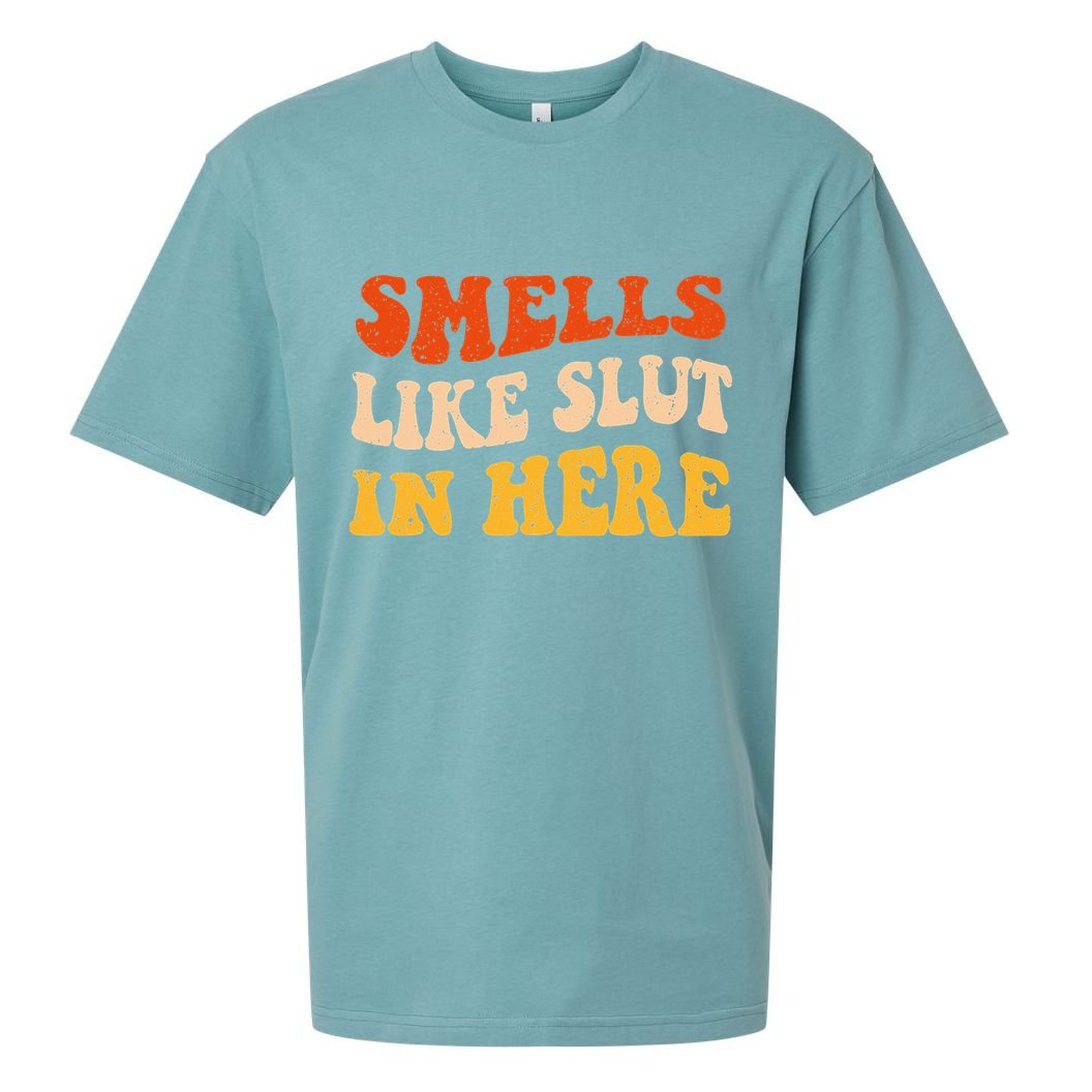 Smells Like Slut In Here Adult Humor Sueded Cloud Jersey T-Shirt