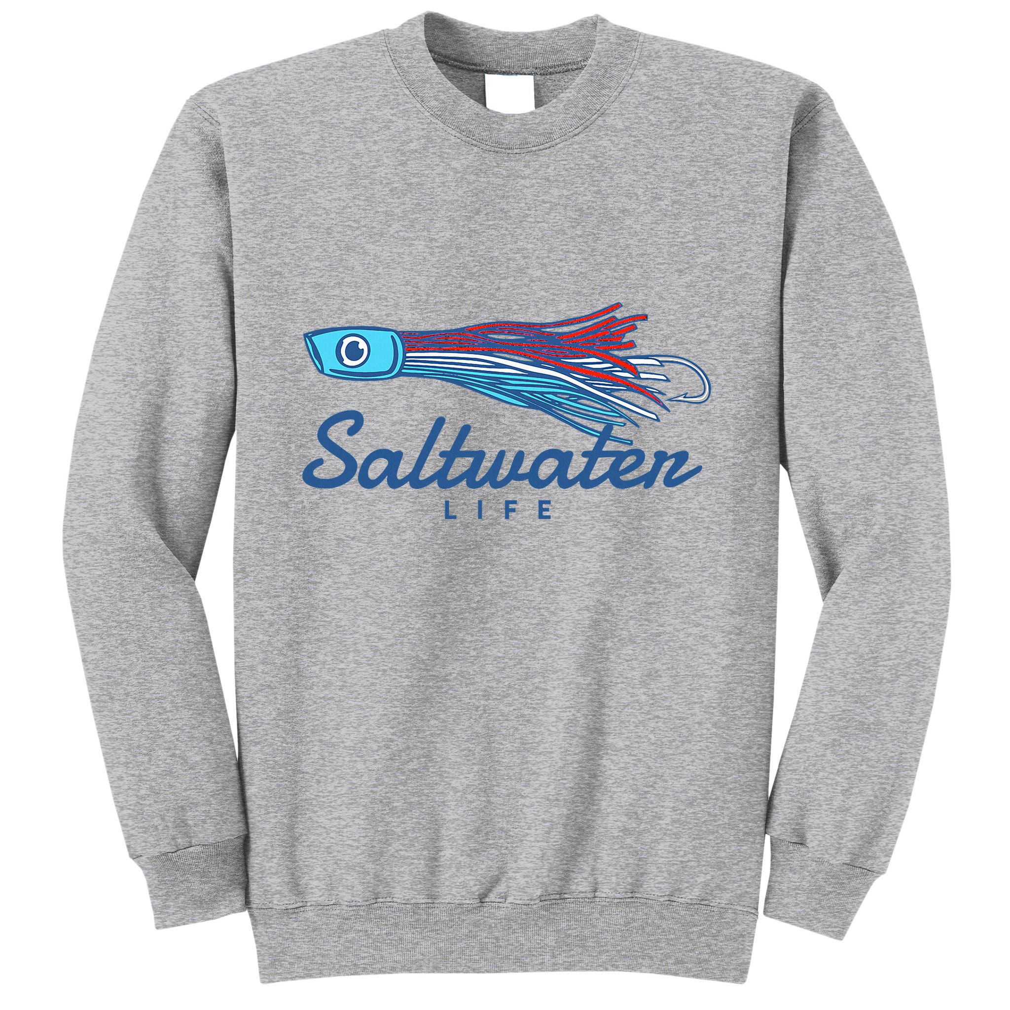 Saltwater Life Saltwater Fishing Lure Tall Sweatshirt