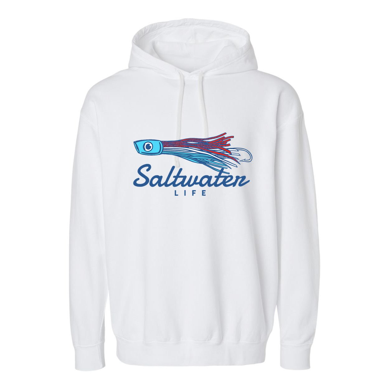 Saltwater Life Saltwater Fishing Lure Garment-Dyed Fleece Hoodie