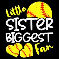 Softball Little Sister Biggest Fan Backpack
