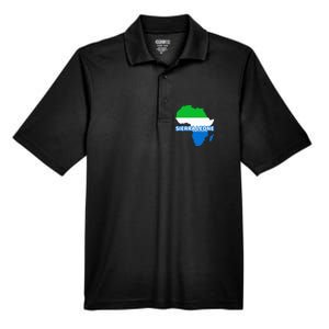 Sierra Leone Sierra Leonean Pride Flag Map Africa Men's Origin Performance Pique Polo