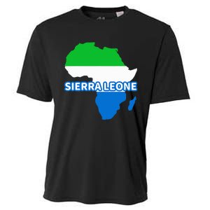 Sierra Leone Sierra Leonean Pride Flag Map Africa Cooling Performance Crew T-Shirt