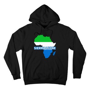 Sierra Leone Sierra Leonean Pride Flag Map Africa Hoodie