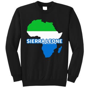 Sierra Leone Sierra Leonean Pride Flag Map Africa Sweatshirt