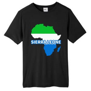 Sierra Leone Sierra Leonean Pride Flag Map Africa Tall Fusion ChromaSoft Performance T-Shirt