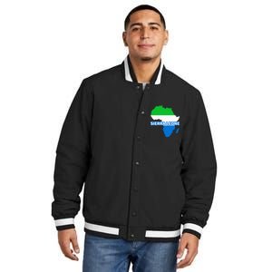 Sierra Leone Sierra Leonean Pride Flag Map Africa Insulated Varsity Jacket