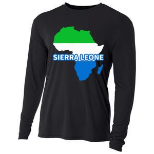 Sierra Leone Sierra Leonean Pride Flag Map Africa Cooling Performance Long Sleeve Crew