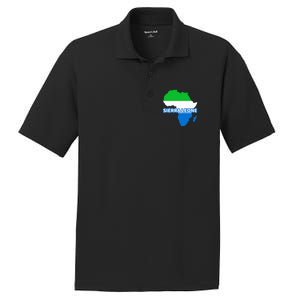 Sierra Leone Sierra Leonean Pride Flag Map Africa PosiCharge RacerMesh Polo