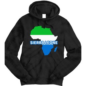 Sierra Leone Sierra Leonean Pride Flag Map Africa Tie Dye Hoodie