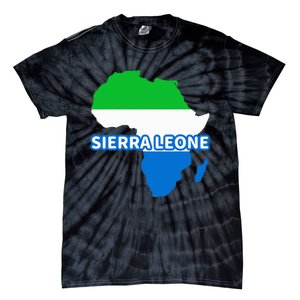 Sierra Leone Sierra Leonean Pride Flag Map Africa Tie-Dye T-Shirt