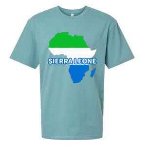 Sierra Leone Sierra Leonean Pride Flag Map Africa Sueded Cloud Jersey T-Shirt