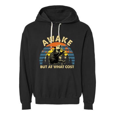 Spoonie Life Sleep Possum Awake But At What Cost Garment-Dyed Fleece Hoodie