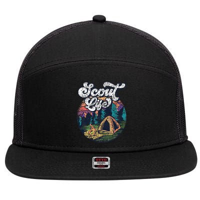 Scout Life Scouting Scouts Outdoor Hiking 7 Panel Mesh Trucker Snapback Hat