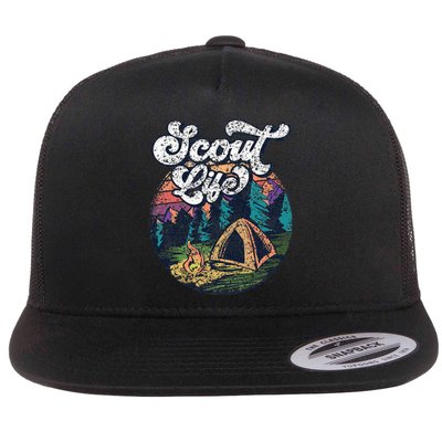 Scout Life Scouting Scouts Outdoor Hiking Flat Bill Trucker Hat