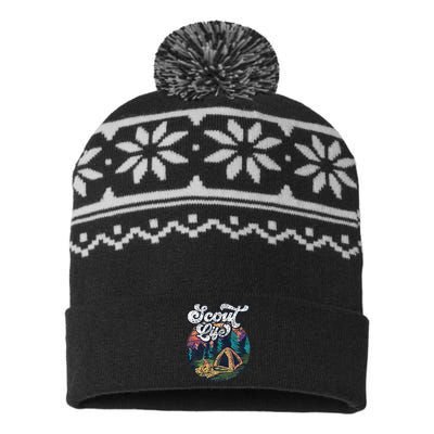 Scout Life Scouting Scouts Outdoor Hiking USA-Made Snowflake Beanie