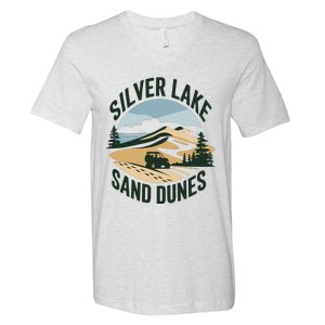 Silver Lake Sand Dunes Michiganall Terrain Vehicles V-Neck T-Shirt