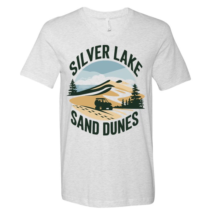 Silver Lake Sand Dunes Michiganall Terrain Vehicles V-Neck T-Shirt