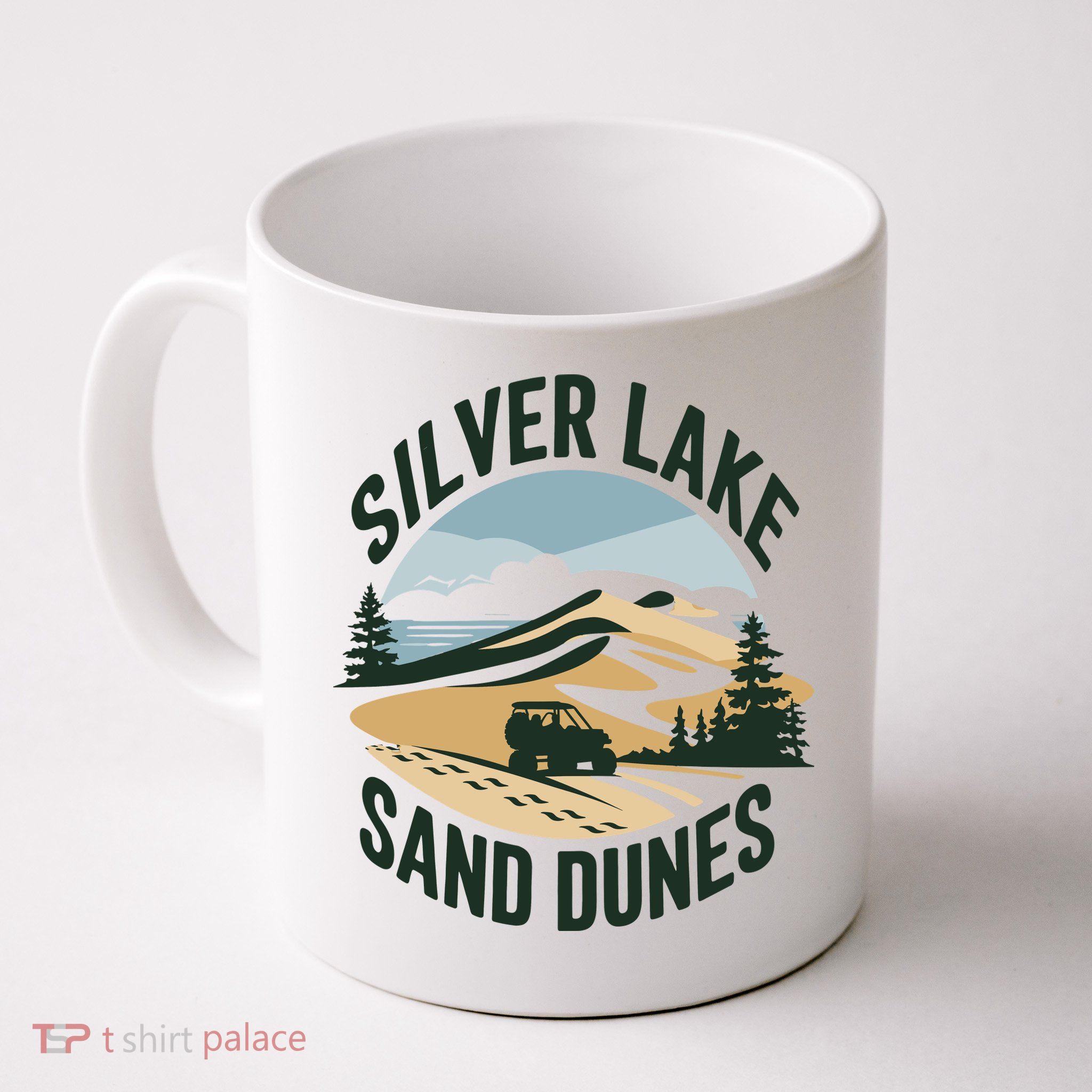 Silver Lake Sand Dunes Michiganall Terrain Vehicles Mug