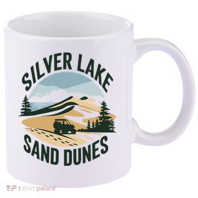 Silver Lake Sand Dunes Michiganall Terrain Vehicles 11oz C Handle Ceramic Mug