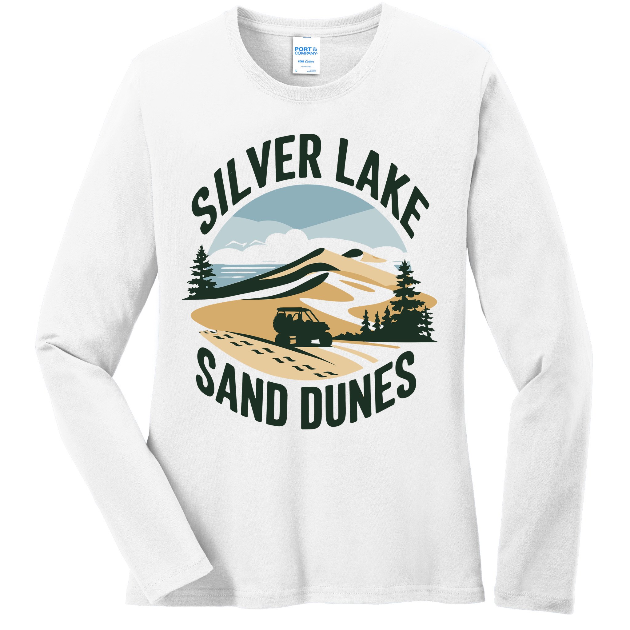 Silver Lake Sand Dunes Michiganall Terrain Vehicles Ladies Long Sleeve Shirt