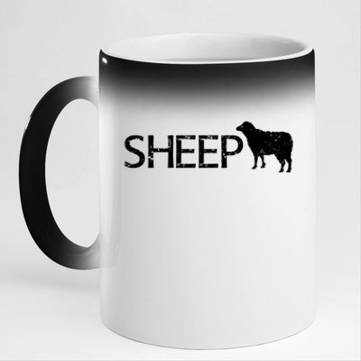 Sheep Logo 11oz Black Color Changing Mug