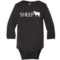 Sheep Logo Baby Long Sleeve Bodysuit