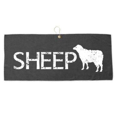 Sheep Logo Large Microfiber Waffle Golf Towel