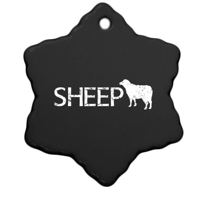 Sheep Logo Ceramic Star Ornament