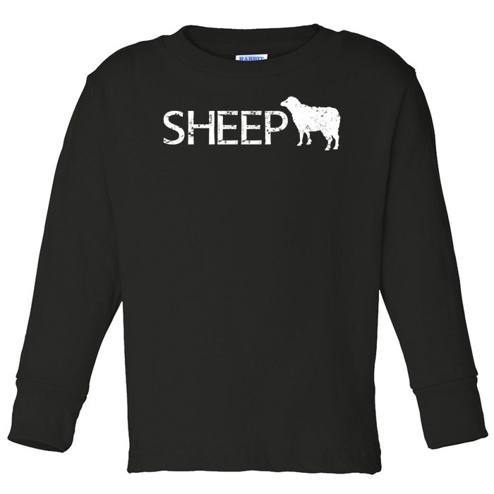 Sheep Logo Toddler Long Sleeve Shirt