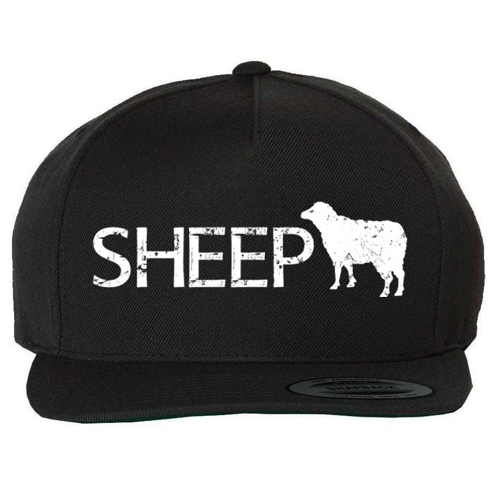 Sheep Logo Wool Snapback Cap