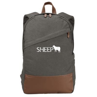 Sheep Logo Cotton Canvas Backpack