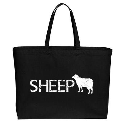 Sheep Logo Cotton Canvas Jumbo Tote