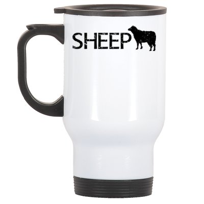 Sheep Logo Stainless Steel Travel Mug