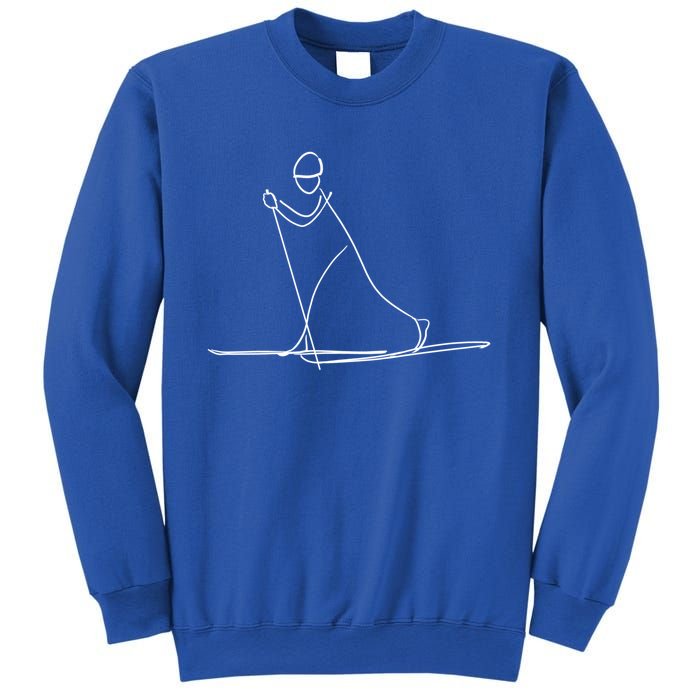 Skiing Lover Ski Minimalist Funny Skier Gift Sweatshirt