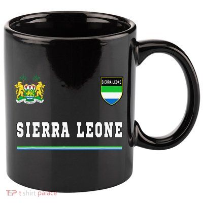 Sierra Leone Sportssoccer Jersey Flag Football 11oz C Handle Ceramic Mug