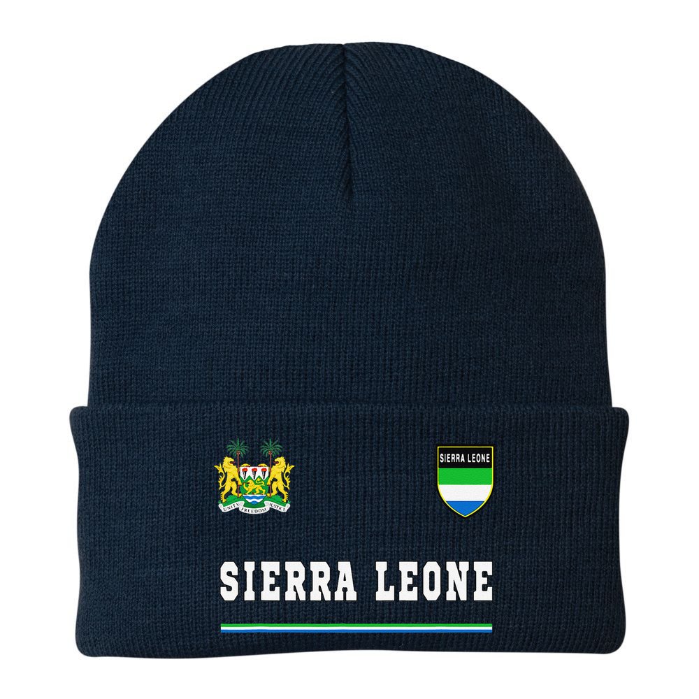 Sierra Leone Sportssoccer Jersey Flag Football Beanie