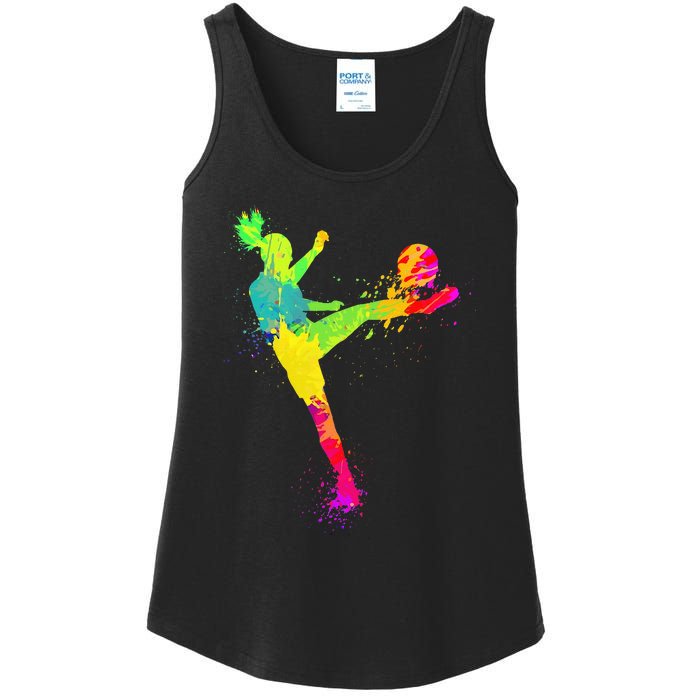 Soccer Lover's Stylish Design for Female Athletes Ladies Essential Tank