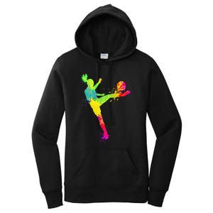 Soccer Lover's Stylish Design for Female Athletes Women's Pullover Hoodie