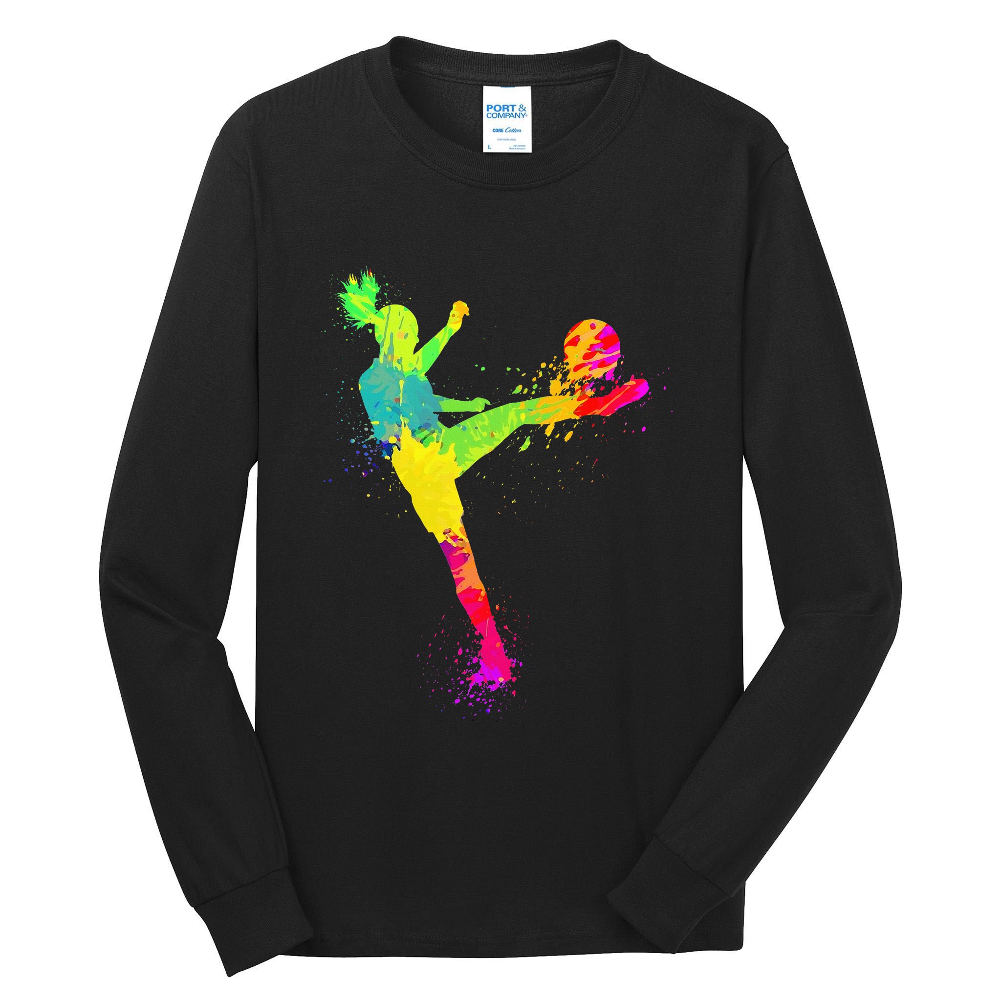 Soccer Lover's Stylish Design for Female Athletes Tall Long Sleeve T-Shirt