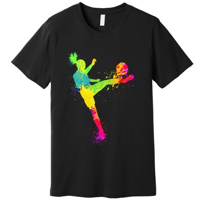Soccer Lover's Stylish Design for Female Athletes Premium T-Shirt