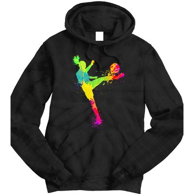 Soccer Lover's Stylish Design for Female Athletes Tie Dye Hoodie