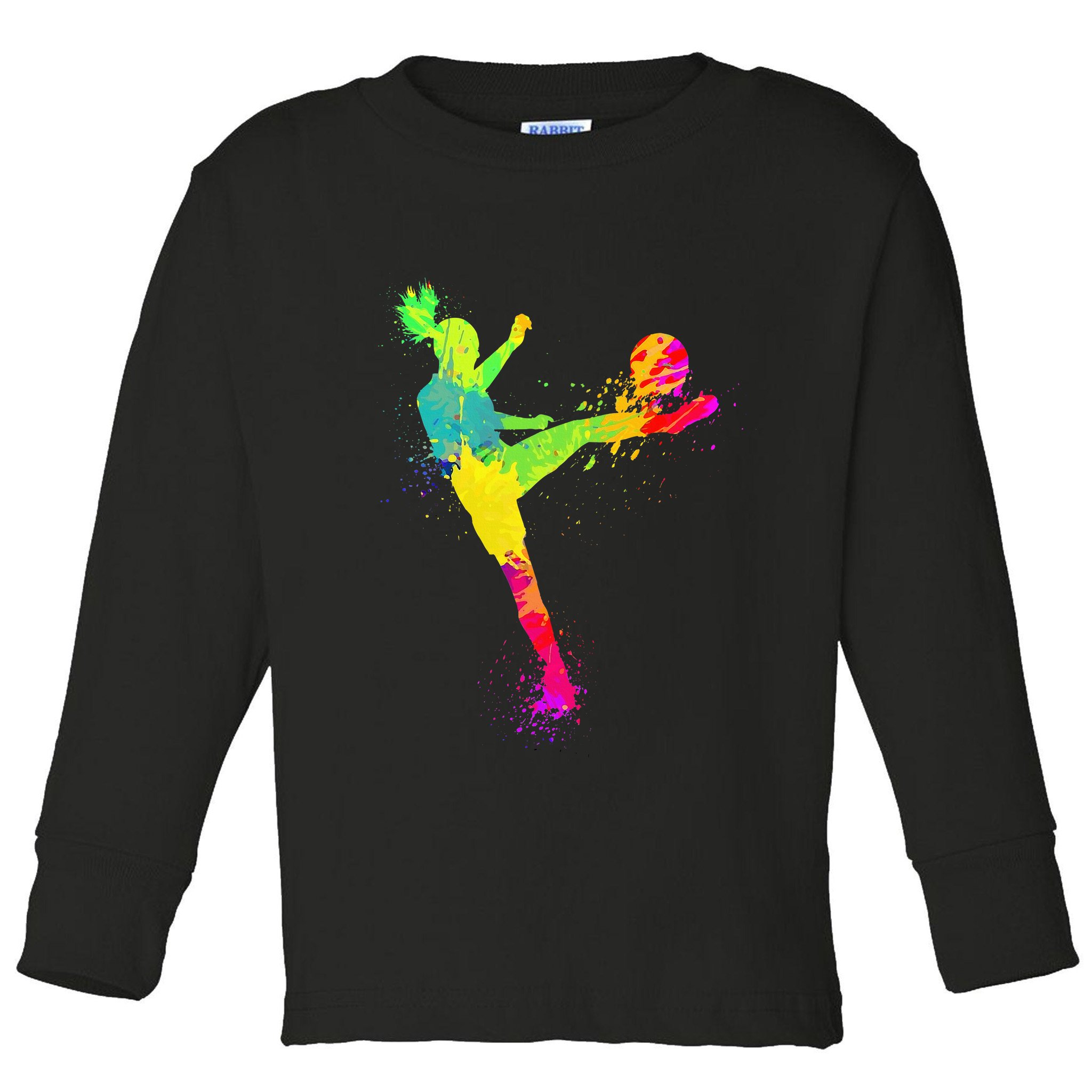 Soccer Lover's Stylish Design for Female Athletes Toddler Long Sleeve Shirt