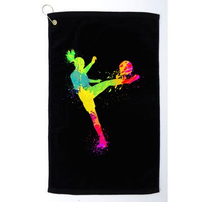 Soccer Lover's Stylish Design for Female Athletes Golf Towel