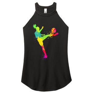 Soccer Lover's Stylish Design for Female Athletes Women's Perfect Tri Rocker Tank