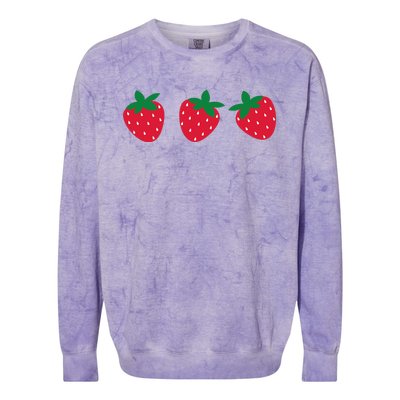 Strawberry Lover Summer Colorblast Crewneck Sweatshirt